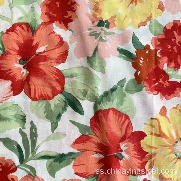 Diseño floral de tela de tela de rayón viscose 45S estampado al por mayor